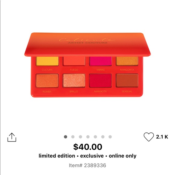 caliente hot-spicy eyeshadow palette - new - Picture 3 of 4